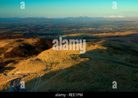 La Southern Highlands da Dumyat, le Ochil Hills, Stirlingshire Foto Stock