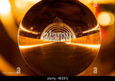 Fotografia Lensball città di Melbourne in Australia Foto Stock