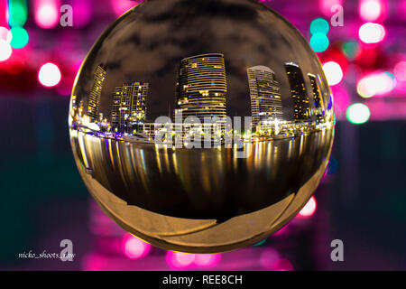 Fotografia Lensball città di Melbourne in Australia Foto Stock