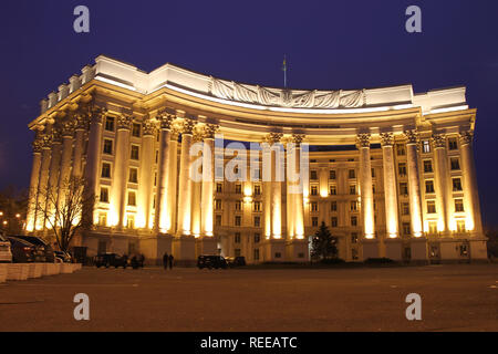 La città di Kyiv durante il periodo invernale Foto Stock