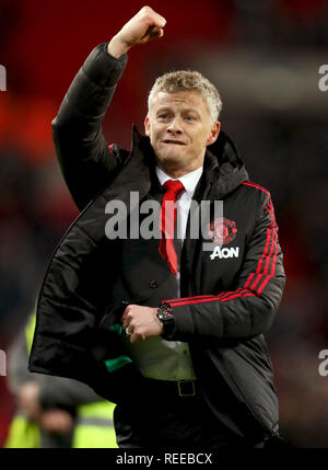 Il Manchester United Manager Ole Gunnar Solskjar - Tottenham Hotspur v Manchester United, Premier League, lo Stadio di Wembley, Londra (Wembley) - XIII Januar Foto Stock