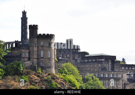 Monumenti a Calton Hill nel centro di Edinburg, Scotland, Regno Unito, Patrimonio Mondiale dell UNESCO Foto Stock