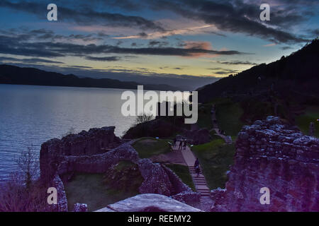 Castello Urquhart, Loch Ness Foto Stock