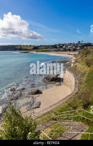 Gyllyngvase Beach; Falmouth; Cornovaglia; Regno Unito Foto Stock