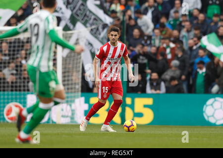 Sevilla, Spagna. Xx gen, 2019. Juanpe (Girona) Calcio/Calcetto : spagnolo "La Liga Santander' match tra Real Betis 3-3 Girona FC al Estadio Benito Villamarin in Sevilla, Spagna . Credito: Mutsu Kawamori/AFLO/Alamy Live News Foto Stock