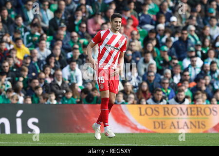 Sevilla, Spagna. Xx gen, 2019. Juanpe (Girona) Calcio/Calcetto : spagnolo "La Liga Santander' match tra Real Betis 3-3 Girona FC al Estadio Benito Villamarin in Sevilla, Spagna . Credito: Mutsu Kawamori/AFLO/Alamy Live News Foto Stock