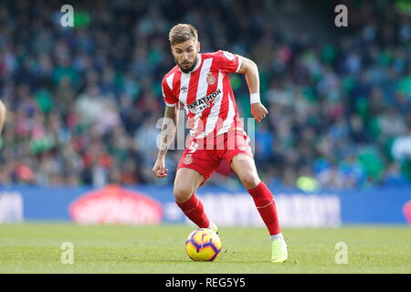 Sevilla, Spagna. Xx gen, 2019. Portu (Girona) Calcio/Calcetto : spagnolo "La Liga Santander' match tra Real Betis 3-3 Girona FC al Estadio Benito Villamarin in Sevilla, Spagna . Credito: Mutsu Kawamori/AFLO/Alamy Live News Foto Stock