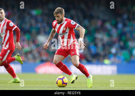 Sevilla, Spagna. Xx gen, 2019. Portu (Girona) Calcio/Calcetto : spagnolo "La Liga Santander' match tra Real Betis 3-3 Girona FC al Estadio Benito Villamarin in Sevilla, Spagna . Credito: Mutsu Kawamori/AFLO/Alamy Live News Foto Stock