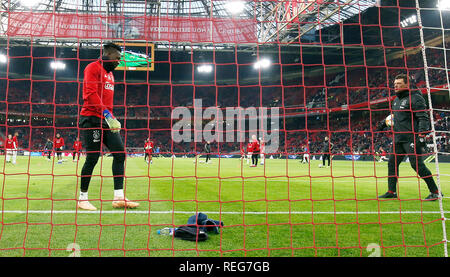 AMSTERDAM, 20-01-2019 Stadium Johan Cruyff Arena football, olandese Eredivsie Stagione 2018 / 2019, Andre Onana prima che il gioco Ajax - SC Heerenveen 4-4 Foto Stock