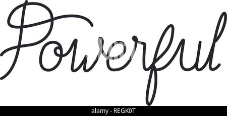 Potente etichetta icona isolato Illustrazione Vettoriale