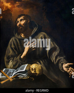 La visione di San Francesco di Assisi da Luis TRISTAN Toledo ( 1585 - 1624 ), Spagna, Spagnolo Foto Stock