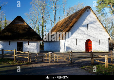 Llys Llywelyn, corte dei principi medievali del XIII secolo, St Fagans National Museum of History/Amgueddfa Werin Cymru, Cardiff, Galles del Sud, Regno Unito. Foto Stock