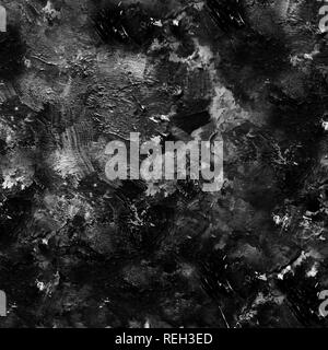 Nero testurizzato sfondo con dipinti ad acquerello effetto. Illustrazione raster Foto Stock