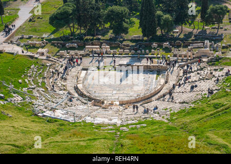 Europa Grecia Atene Athena Acropoli Temenos e il Teatro di Dioniso Eleuthereus Theatre Foto Stock