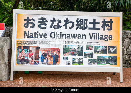 Nativo (originale) villaggio di Okinawa, in Giappone Foto Stock