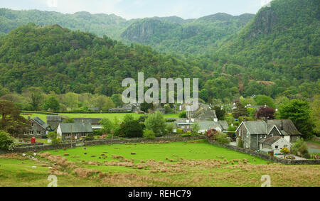 Villaggio nel Lake District, Cumbria. Regno Unito. Foto Stock