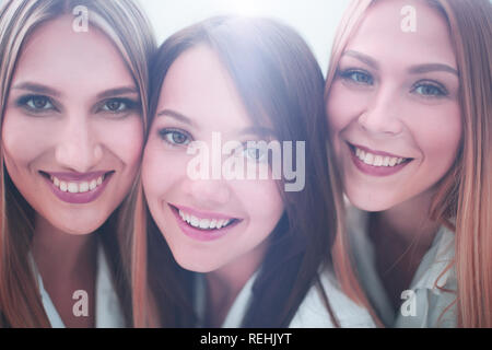Closeup ritratto di tre infermieri. Foto Stock
