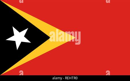 Bandiera di Timor Est Illustrazione Vettoriale