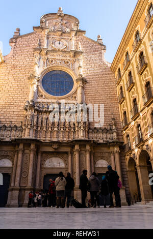 Vista interna dell'ingresso al monastero di Montserrat, Barcellona, ​​Spain Foto Stock