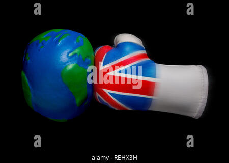 UK vs il mondo Foto Stock