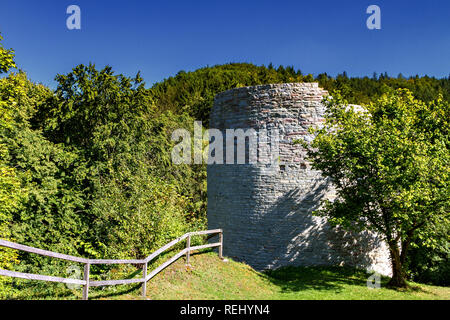Burgruine Nordeck Steinachtal im Foto Stock