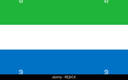 Sierra Leone Bandiera Illustrazione Vettoriale