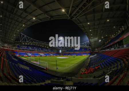21 gennaio 2019, Università di Bolton Stadium, Bolton, Inghilterra; Sky scommessa campionato, Bolton meraviglie vs West Bromwich Albion ; una vista generale dell'Università di Bolton Stadium Credito: Mark Cosgrove/News immagini English Football League immagini sono soggette a licenza DataCo Foto Stock