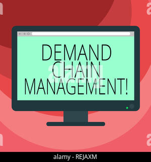 Segno di testo mostra Deanalysisd Chain Management. Foto concettuale i rapporti tra fornitori e clienti Blank Computer Desktop Monitor Colore SC Foto Stock