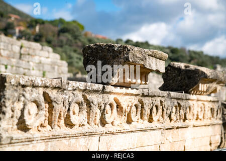 UNESCO Messene, antica città, southwestern Peloponneso Grecia fondata nel 369 a.c. dopo la sconfitta di Sparta da Atene e con il Campionato Boeotian. Foto Stock