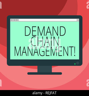 Segno di testo mostra Deanalysisd Chain Management. Foto concettuale i rapporti tra fornitori e clienti Blank Computer Desktop Monitor Colore SC Foto Stock