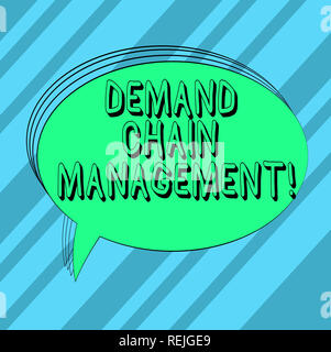 Segno di testo mostra Deanalysisd Chain Management. Foto concettuale i rapporti tra fornitori e clienti vuoto delineato ovale di colore solido discorso Foto Stock