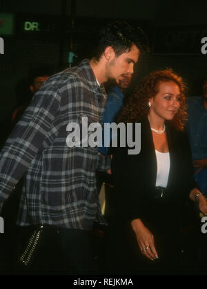 WESTWOOD, CA - 7 ottobre: attore/musicista Ashley Hamilton assiste Warner Bros Foto' 'Demolition Man' Premiere il 7 ottobre 1993 al Mann Village Theatre di Westwood, California. Foto di Barry re/Alamy Stock Photo Foto Stock