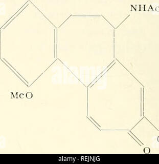 . Colchicine in agricoltura, medicina, biologia e chimica. Colchicine; colchicina. 768 colchicina ancor prima di tutti questi fatti sono stati disponibili, Dewar^^ ha suggerito che l'anello C di colchiceine era trojiolonoid e su questa base il struc- ture di colchiceine è rappresentato dal sistema tautomeriche (XXI) ^ (XXII) . La validità di questa formulazione è oggi generalmente accettata e un precedente formida, proposto da Windaus,-- non hanno bisogno di essere dis- cussed qui. 6.4: Confronto con Tropolones è tuttavia necessario fare brevemente riferimento a questo stadio di alcune delle più generali featines del tropolone chemistr Foto Stock