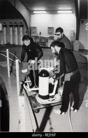 . Coast Watch. Risorse Marine; oceanografia; gestione delle zone costiere; ecologia costiera. Persone &AMP; luoghi Zm Diving: Aquarium Divers tmd nicchia. Da Katie Mosher fotografie di Daryl legge i .t di un volontario gig con una torsione: immersioni con pesci di mare, le tartarughe di mare - anche squali. Ma Pat Murphy, dive safety officer presso la North Carolina Aquarium di Isola Roanoke, non sta guardando per avventurieri su una scarica di adrenalina. Egli rapidamente le erbacce fuori pericolo asilo. Invece egli guarda per i subacquei con uno Zen-come approccio. "In Zen immersioni subacquee, puoi sentire quello che gli animali si sentono in acqua," afferma Murphy. &Quo Foto Stock