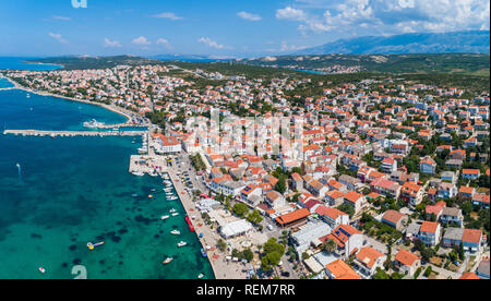 Novalja, islan Pag, Croazia Foto Stock