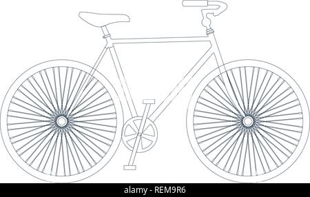 Il simbolo di vettore di moto silhouette con contorno o icona linea Illustrazione Vettoriale