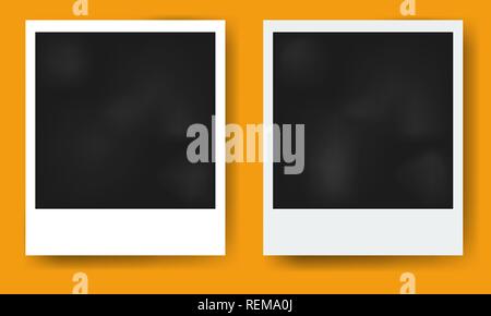 Foto realistiche telaio con ombra disegno vettoriale Illustrazione Vettoriale