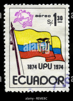 Francobollo da Ecuador nell'U.P.U. (Unione Postale Universale), Serie Centary rilasciati nel 1974 Foto Stock