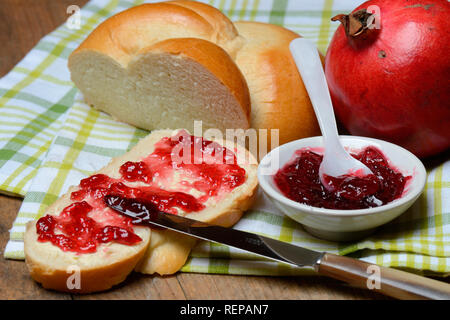 Gelatina di melograno, Punica granatum Foto Stock