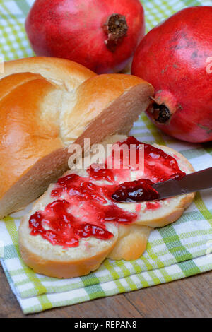 Gelatina di melograno, Punica granatum Foto Stock