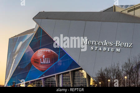 Mercedes-Benz Stadium di Atlanta, Georgia, ospite di NFL's Super Bowl LIII. Foto Stock