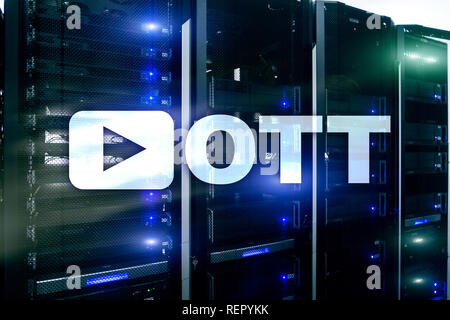 OTT, IPTV, video streaming su internet. Foto Stock