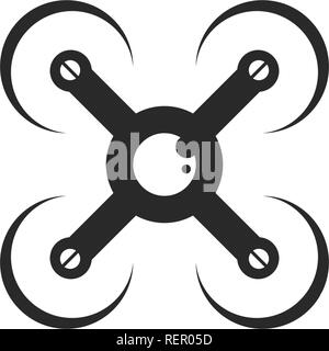 Drone logo e vettore di simbolo Illustrazione Vettoriale