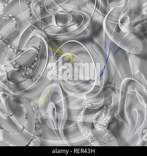 Abstract linee curve. Il rendering 3D Foto Stock