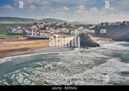 Mirleft paesaggio, Marocco Foto Stock