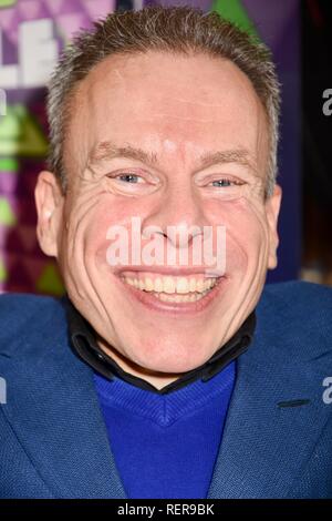 Londra, Regno Unito. Il 22 gennaio, 2019. Warwick Davies,Asmodee supporto,il Toy Fair,Olympia,Kensington,Londra.22.01.19 Credito: Michael melia/Alamy Live News Foto Stock