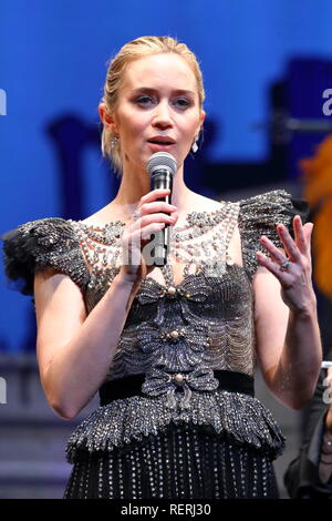 Tokyo, Giappone. 23 gen 2019. L'attrice Emily Blunt assiste il Giappone premiere per il suo film 'Mary Poppins restituisce' a Tokyo in Giappone il 23 gennaio 2019. Il film sarà distribuito in Giappone il 1 febbraio. Credito: Naoki Nishimura/AFLO/Alamy Live News Foto Stock