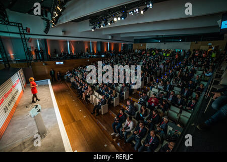 Repsol Campus, Madrid Spagna. 23 gennaio, 2019. La Honda HRC Moto GP team Presentation. Repsol Auditorium Credito: Alessandro Avondo/Alamy Live News Foto Stock