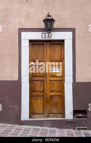 Sportello, storica città di Guanajuato, Sito Patrimonio Mondiale dell'UNESCO, Provincia di Guanajuato, Messico Foto Stock