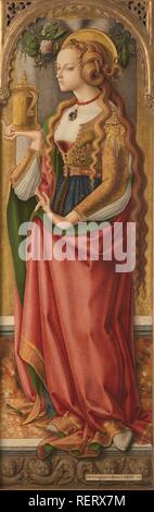 Maria Maddalena. Dating: c. 1480. Luogo: Ascoli Piceno. Misurazioni: h 152 cm × W 49 cm. Museo: Rijksmuseum Amsterdam. Autore: Carlo Crivelli. CRIVELLI CARLO. Foto Stock